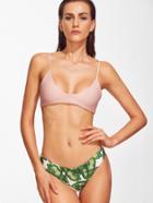 Shein Leaf Print Sexy Bikini Set