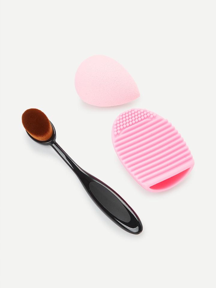 Shein Oval Brush & Puff & Brush Egg Set