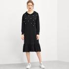 Shein Pearls Beaded Ruffle Hem Dress
