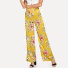 Shein Wide Waist Floral Pants