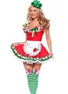 Rosewe Colorful Short Sleeve Bowtie Decorated Maid Cosplay Costume