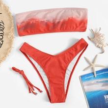 Shein High Leg Random Tye Dye Bikini Set