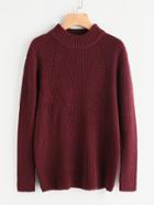 Shein Eyelet Zip Side Jumper