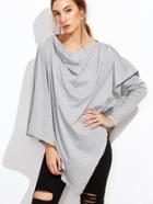 Shein Asymmetrical Drape T-shirt