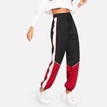 Shein Drawstring Waist Cut-and-sew Pants