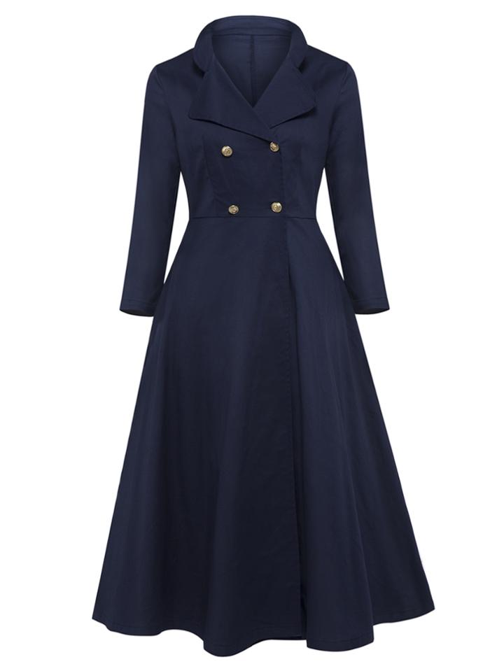 Shein Double Breasted Vintage Coat