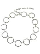 Shein Silver Wide Metal Chain Choker Necklace For Lady