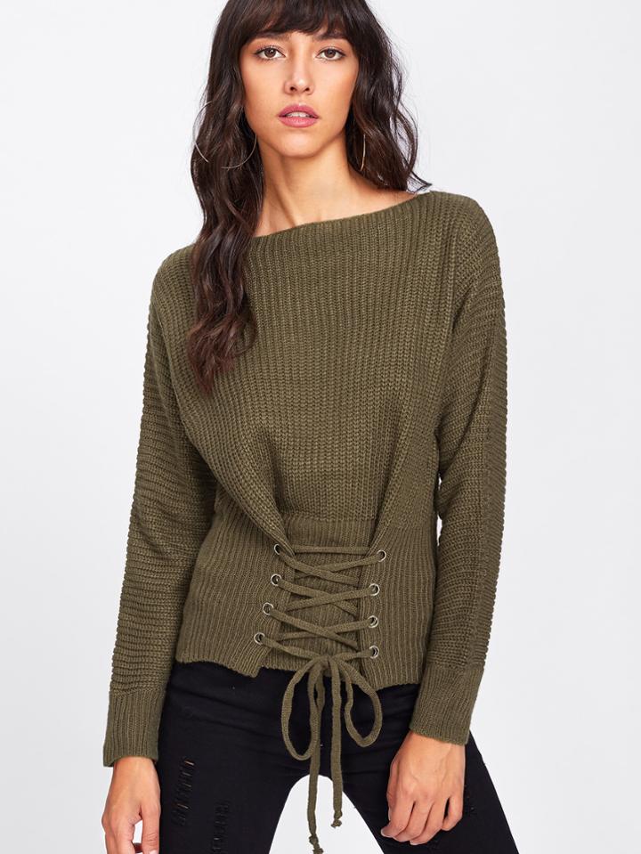 Shein Lace Up Corset Jumper