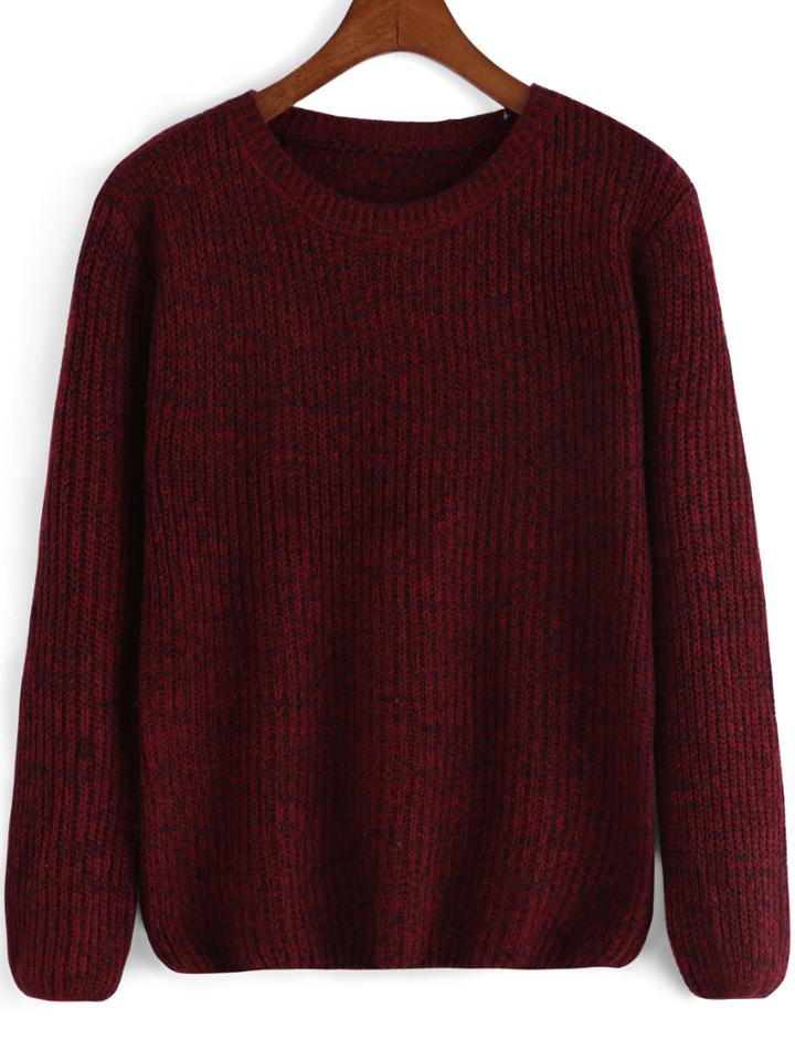Shein Round Neck Loose Knit Sweater