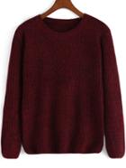 Shein Round Neck Loose Knit Sweater