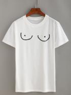 Shein Funny Printed Short Sleeve T-shirt