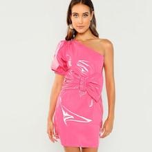 Shein One Shoulder Solid Dress