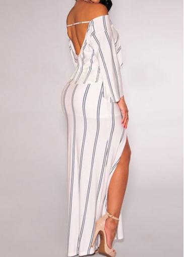 Rosewe Open Back Side Slit Two Piece Dresses