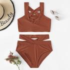 Shein Cut-out Criss Cross Bikini Set