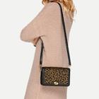 Shein Leopard Pattern Twist Lock Crossbody Bag