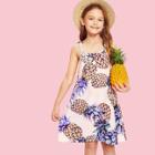Shein Girls Pineapple Print Cami Dress