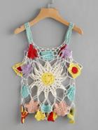 Shein Sun Flower Crochet Tank Top