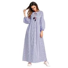 Shein Graphic Embroidered Tie Neck Stripe Dress
