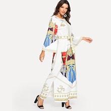 Shein Waist Belted Print Dress