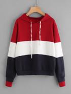Shein Cut And Sew Sweatshirt With Hooded