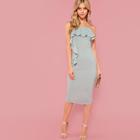 Shein Flounce Embellished Fitted Cami Dress