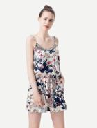 Shein All Over Florals Beading Cami Romper
