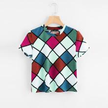 Shein Square Print T-shirt