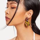 Shein Geometric Pattern Round Drop Earrings