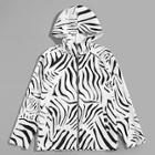 Shein Men Zip Up Animal Print Hoodie Coat