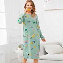 Shein Panda Print Split Side Night Dress