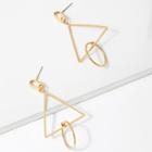 Shein Open Triangle & Circle Drop Design Earrings