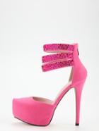 Shein Pink Ankle Cuff Platform D'orsey Pumps