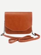 Shein Distressed Hidden Button Flap Chain Bag