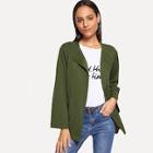 Shein Pocket Patched Solid Coat