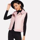 Shein Buckle Strap Detail Faux Shearling Jacket