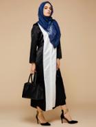 Shein Color Block Button Front Abaya Dress