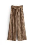 Shein Self Tie Pleated Pants