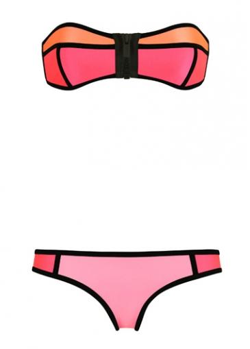 Rosewe Color Block Two Piece Summer Swimwear
