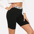 Shein Letter Tape Waist Cycling Shorts