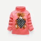 Shein Toddler Boys Cartoon Pattern Cable Knit Sweater