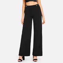 Shein Studded Detail Wide Leg Pants