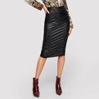 Shein Solid Ruched Skirt