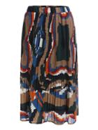 Shein Colour Pattern Pleated Skirt