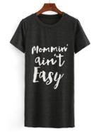 Shein Letter Print Loose-fit T-shirt Dress