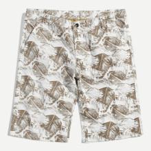 Shein Men Leaf Print Skinny Denim Shorts