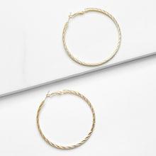 Shein Spiral Design Hoop Earrings