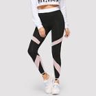 Shein Contrast Waist Cut-and-sew Leggings