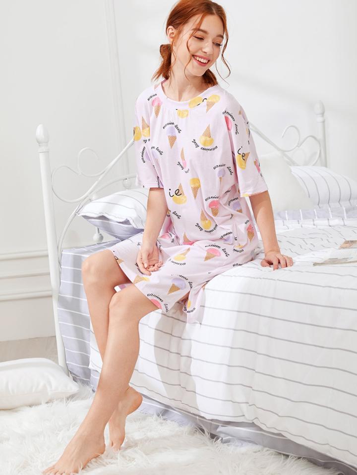 Shein Ice Cream Print Dress