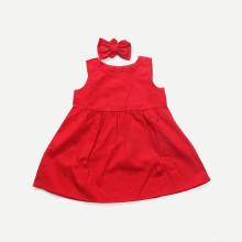Shein Girls Button Decoration Plain Vest Dress