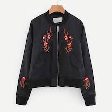 Shein Embroidery & Pocket Detail Jacket